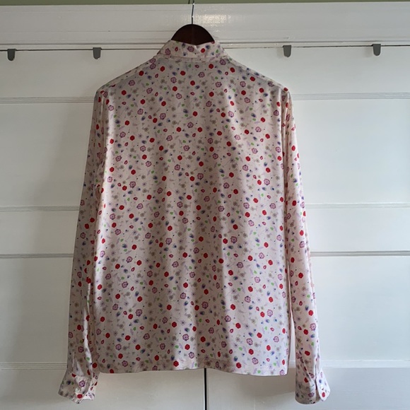 Alberto Aspesi Silk Button-down Floral Print Blouse (EU size 46/US Small) - Picture 2 of 4